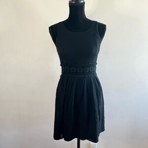 Black Mini Fit and Flare Sleeveless Dress for Night Out